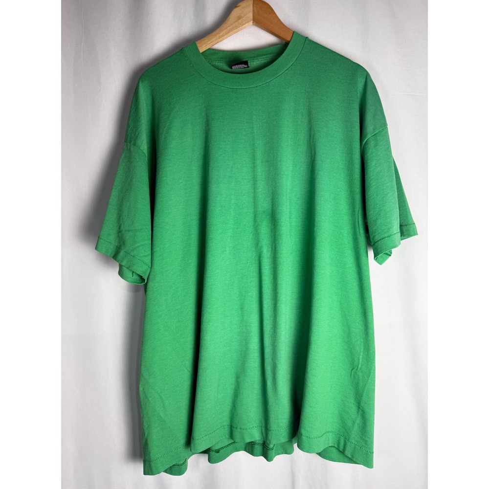 VTG‎ Best Fruit Of The Loom XXXL Green T-Shirt Mens Made In USA Single Stitch
